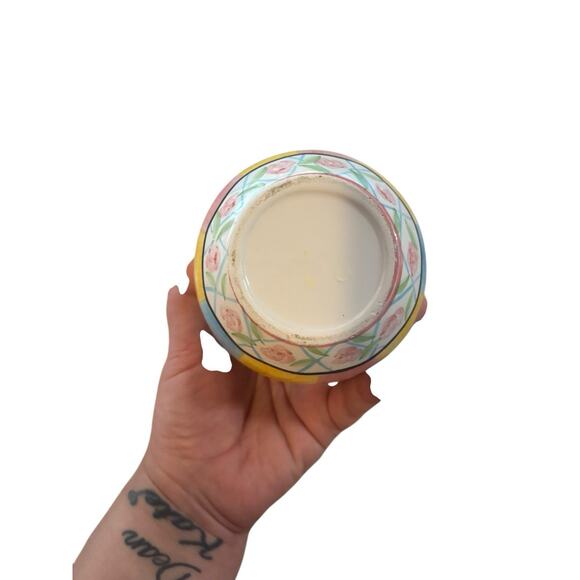 Odd Fellow Piccadilly Whimsical Kitchen Sugar Canister Dish Small Rose Tea Coffe - Picture 5 of 5